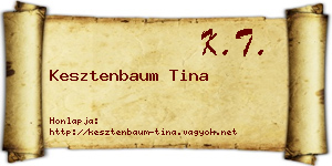 Kesztenbaum Tina névjegykártya